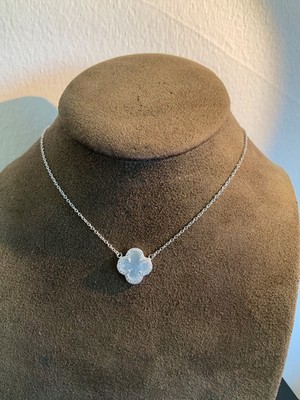 Good luck unique 14k white gold vermeil fashion stackable necklace stunning 
