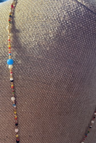 Collana Vintage Perline Colori Sud Occidentali Stile Nativi Americani Semi Perline BOHO - Foto 4 di 10