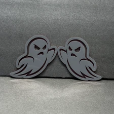 Halloween Ghost Car Emblem Badge, Custom Acrylic Car Fender/Trunk Decoration 2PC