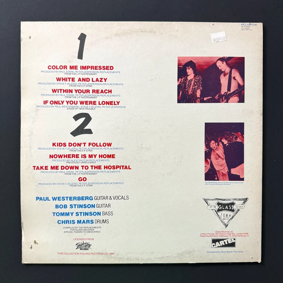 THE REPLACEMENTS Boink!! Original Vinyl Record Mini Album 1986 Glass Records NM - Image 2 of 2