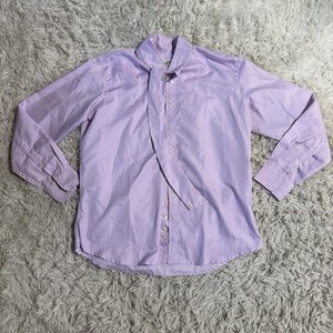 Womens Size 14 Purple Tailored Sportsman Long Sleeve Horseback Riding Show Shirt