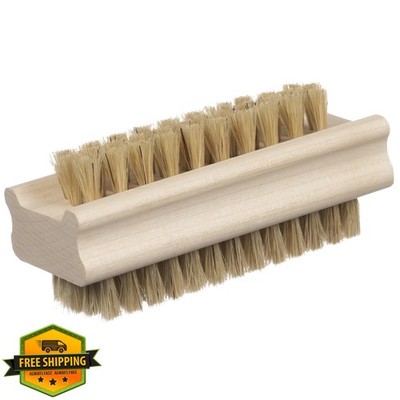 Konex Non-Slip Wooden Nail Brush Natural Boar Bristle Scrubber