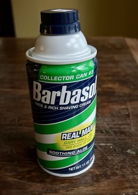 Barbasol Shave Cream Collector's Can #3 Real Man Gary Hall JR 11 Oz Sooth Aloe