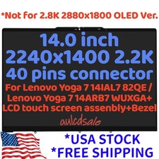 5D10S39812 For Lenovo Yoga 7 14IAL7 14ARB7 New LCD Touch Screen Assembly Bezel