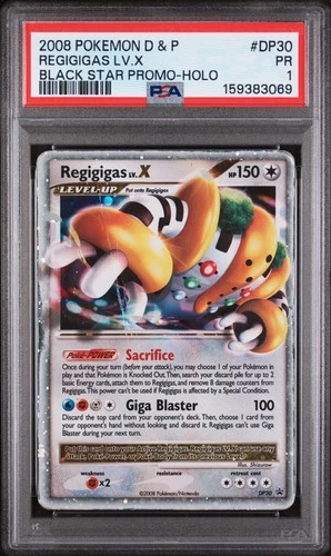 Pokemon Regigigas LV.X Black Star Promo DP30 Holo PSA 1