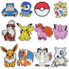 Kawaii Animals Patch Anime Game Embroidered Patches For Clothing DIY Iron on Pat