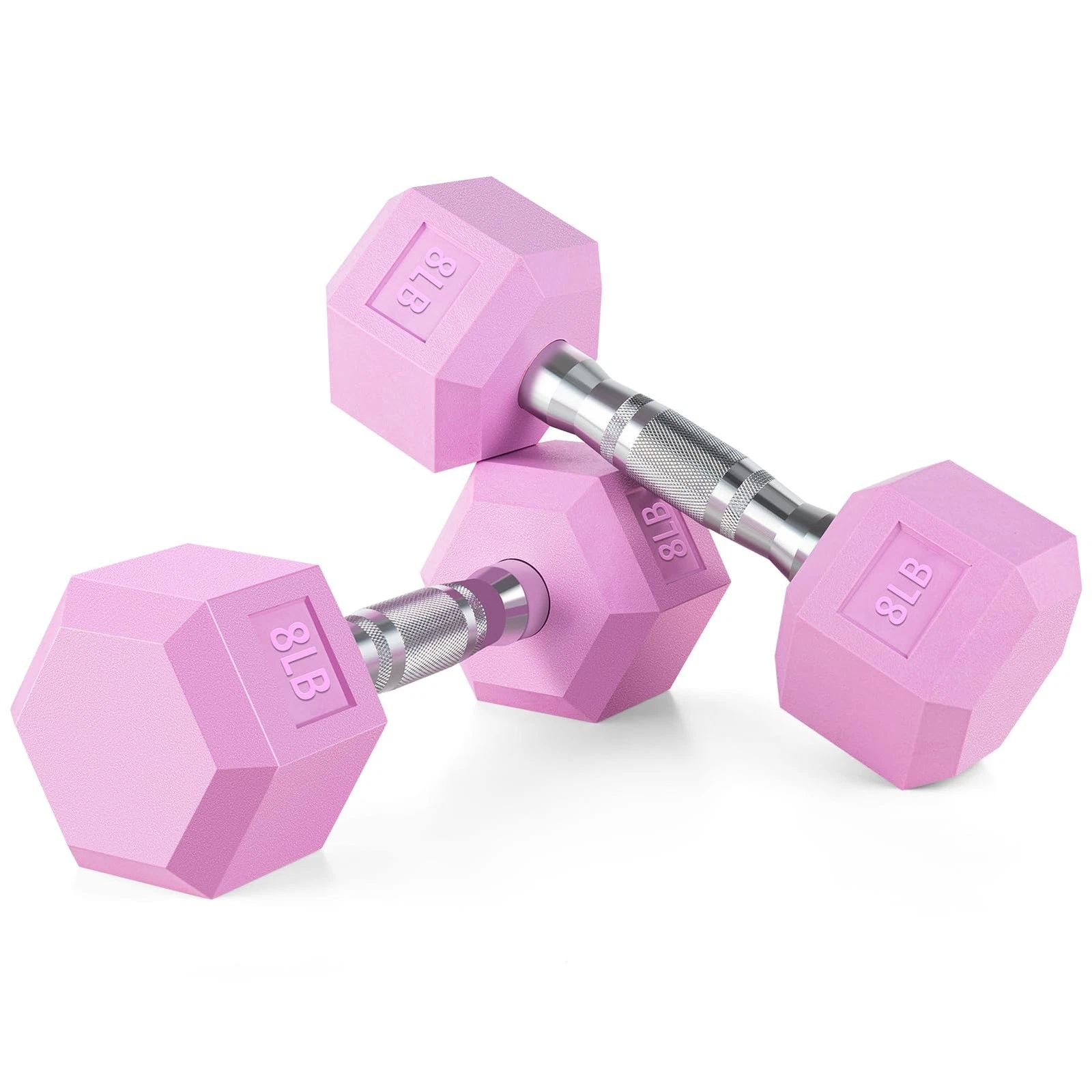 Weights Dumbbells Pink Colors Compatible with Set of 2 Neoprene/Rubber Dumbbe...