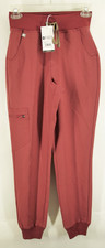 FIGS High Waisted Zamora Scrub Pants Womens XXS Dark Cherry Jogger Technical