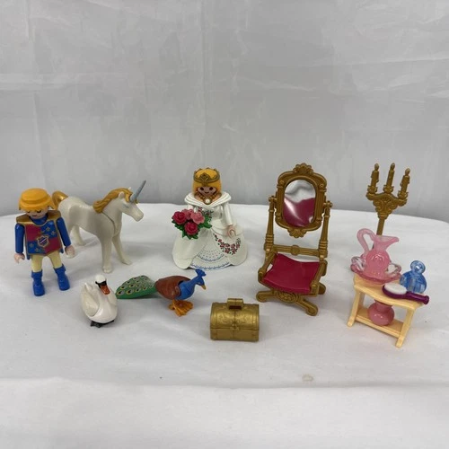 Vintage 1987 Playmobile Geobra Fairy Tale Princess Magic Castle Bride set