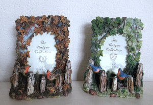 Rainbow Picture Frames, 3D Birds, Leaves,  New Lot of 2