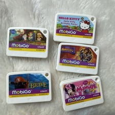 Lot Of 5 VTech MobiGo Game Cartridges: Minnie Brave Jake Madagascar Disney