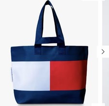 Image of The Tommy Hilfiger Tote Bag In Red White and Navy Made by Recycle Polyester New