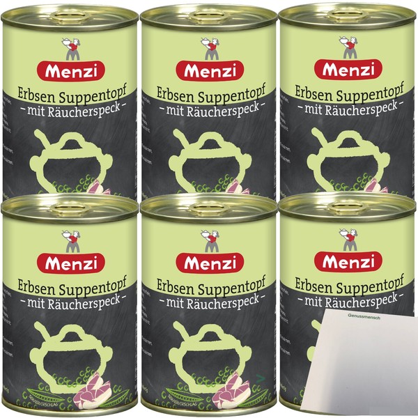 Menzi Erbsen Suppentopf Mit RäUcherspeck 6Er Pack 6X400Ml Dose usy Block-image