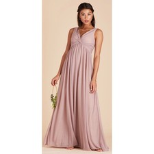 Birdy Grey Lianna Maxi Dress Womens Small Mesh Mauve Bridesmaid Tulle New Purple