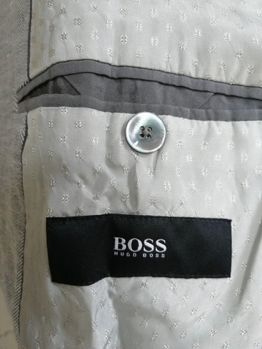 Hugo Boss mens Pure Linen Jackets Blazer Light Grey UK 44 Chest 44in. Very Good - Picture 2 of 21