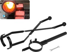 Crucible Tongs for Metal Melting  Pouring, Graphite Crucible Lifting Tong, C...