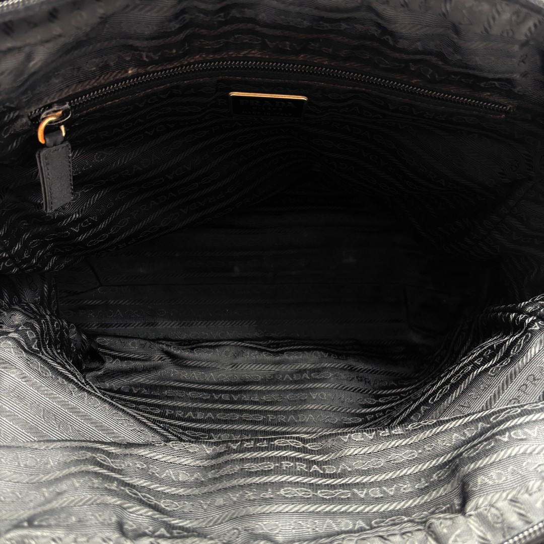 Authentic PRADA Handbag Tote Bag Triangular Logo … - image 8