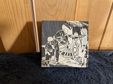Vintage Wood Block Wolsey Wood Etchings Folk Art 4  x 4  