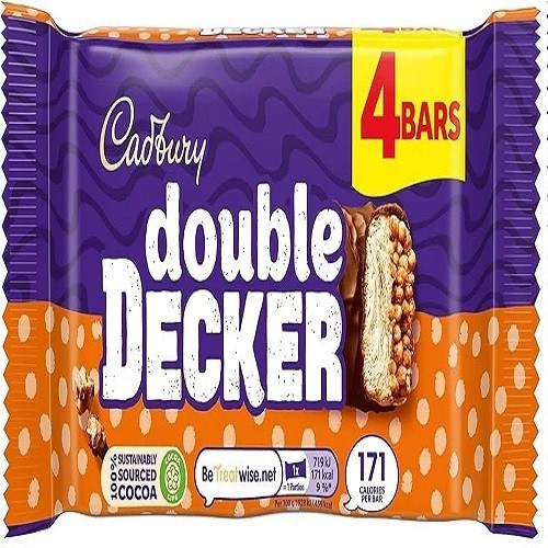 Cadbury Double Decker Chocolate Bar Multipack, 4 X 43.7 G (Pack Of 1) - Image 3