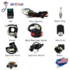 Complete Wiring Harness Kit for 125cc ATV Quad 4 Wheeler Dirt Bike