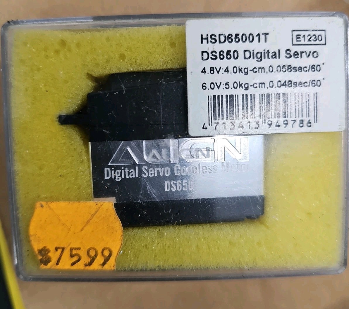 Align DS650 Digital Servo Coreless Motor RC Helicopters Hsd6
