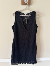 NWT Monteau Juniors Size Large Black Lace Mini Dress Sleeveless Side Zip