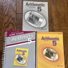 Abeka Arithmetic 5 Lesson Plans, Answer Key Tests Speed Drill 5th Grade Lot of 3