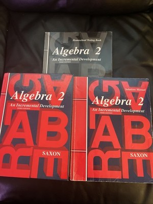 Saxon Math Algebra 2 Set Textbook with Answer Key, Solutions Manual, and Tests