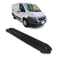 Trittbretter Seitenschweller FüR Citroen Jumper 2006-2026 L1 Alu Schwarz Grau