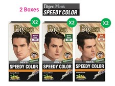 2X Bigen Men's Speedy Hair Dye Color Cream 3 Black Brown Shades Gray Coverage