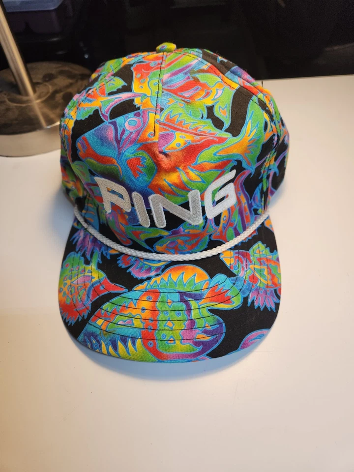 Vintage Ping Golf All Over Print Floral Strapback hat cap - Image 2 of 4
