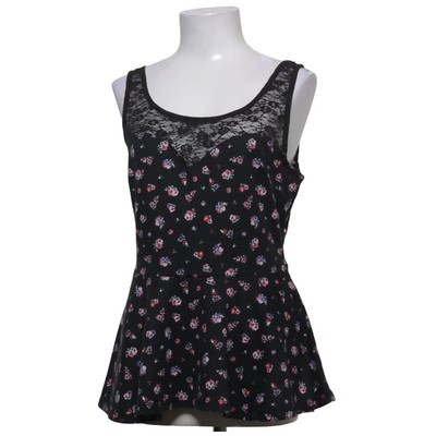 Gina Tricot, Top, Größe: L, PEGGIE TOP, Schwarz/Mehrfarbig #hYz