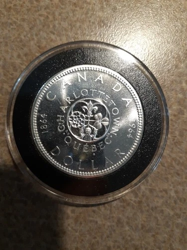 1964 Canada Silver Dollar, Uncirculated, Charlottetown Proof-Like 1864-1964