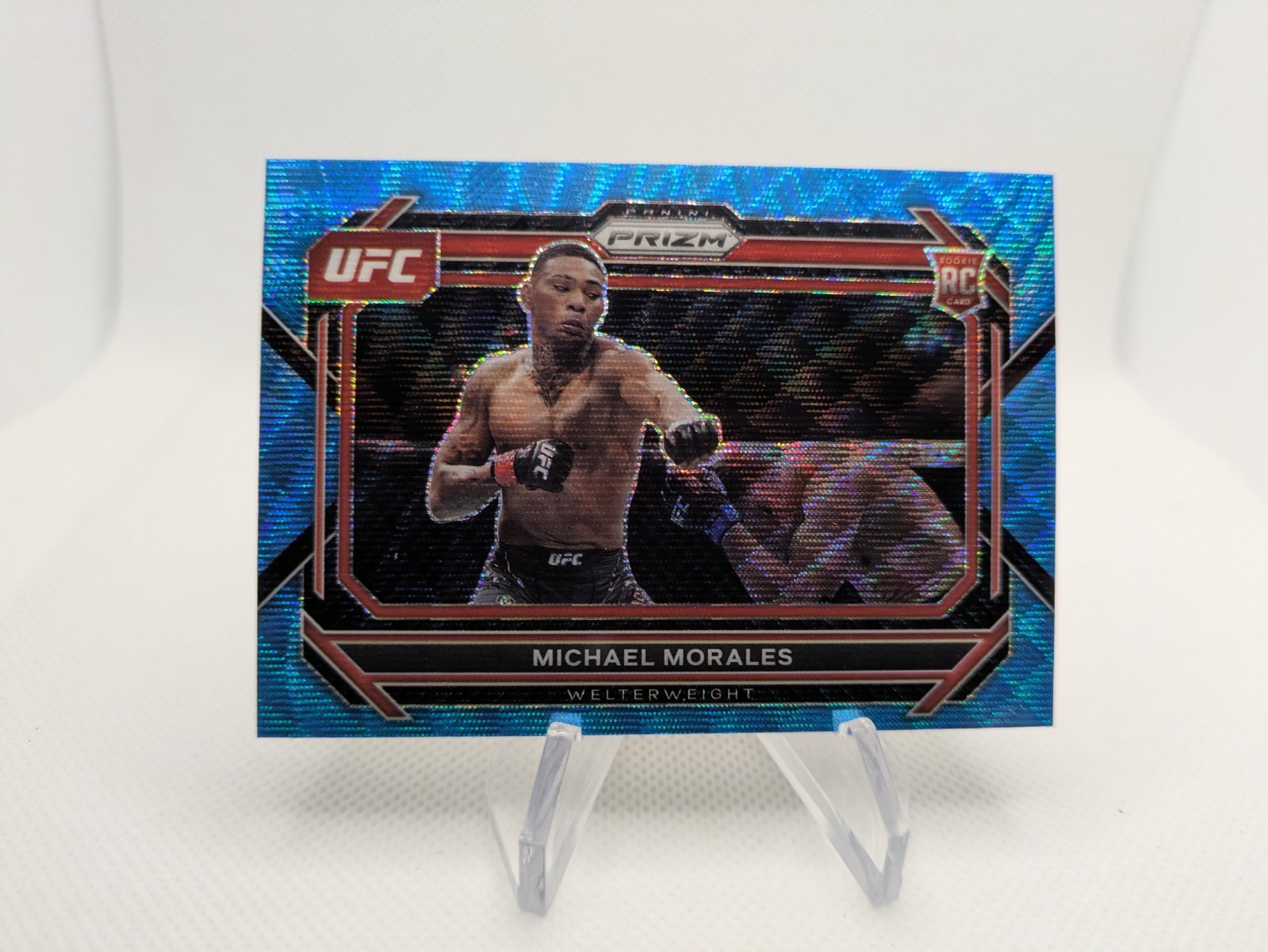 2023 Panini Prizm UFC Michael Morales Light Blue Wave Rookie Prizm #97