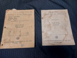 Two Pack - TM 9-2320-218-10 and TM 9-2320-218-20, M151 MUTT 1/4-Ton Manuals