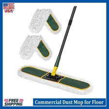 24" Commercial Dust Mop for Floor Cleaning, Heavy Duty Large Mop with Replacemen
