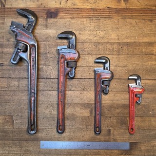 RIDGID Heavy Duty Offset & Pipe Wrench SIZE SET Alloy Steel 8 18" • Plumber ☆USA