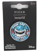 Disney Pixar Finding Nemo "FISH ARE FRIENDS NOT FOOD" Metal Enamel Pin BRAND NEW