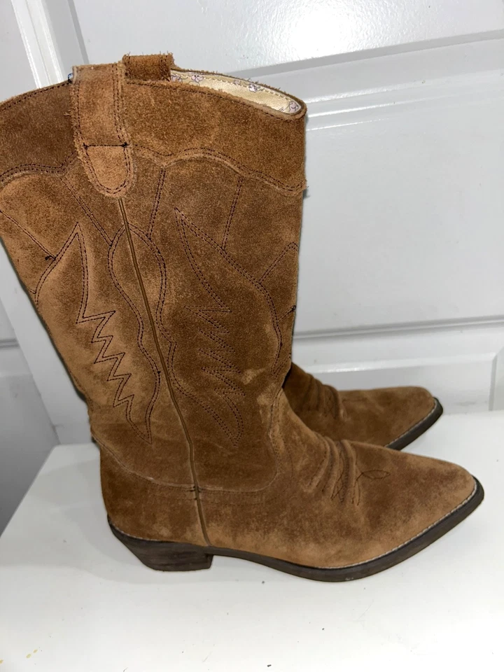 Botas vaqueras ROXY para mujer mareadas de gamuza genuina talla 7 vaquera boho country Foto 2 de 4