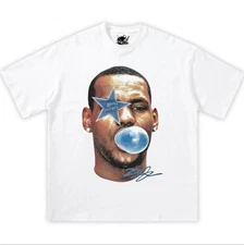 LEBRON BUBBLEGUM BLUE BoBoxy Vintage Shirt Graphic T-shirt Oversized Streetwear 