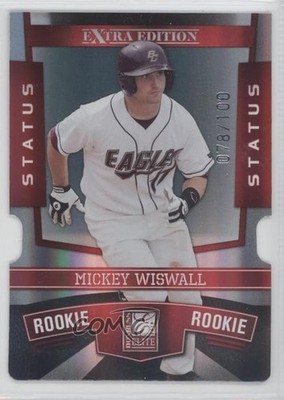 2010 Donruss Elite Extra Edition Rookie Status Red Die-Cut Mickey Wiswall 0a1