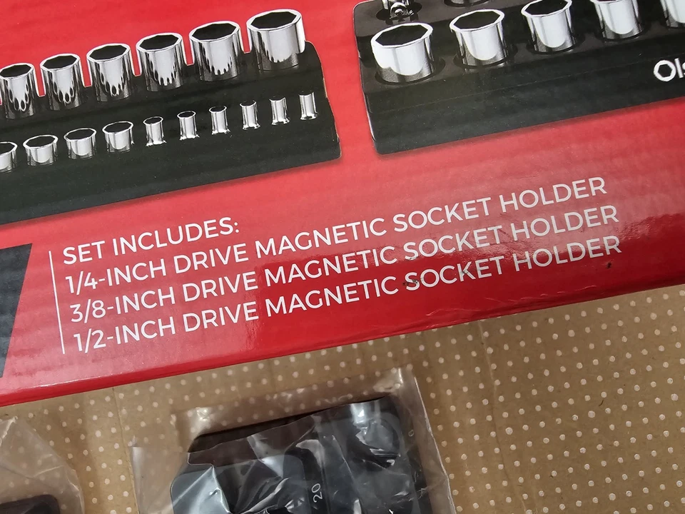 Olsa Tools Magnetic Socket Organizer | 3 Piece Socket Holder Kit | 1/2-Inch, 3/8 - Image 4 of 4