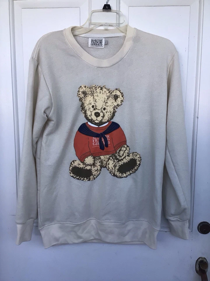 Sudadera Marithe Francois Girbaud (París) Doodle Bear Avena Talla Pequeña. Foto 3 de 4