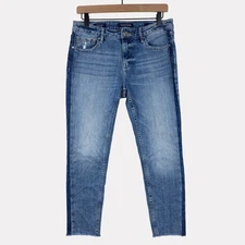 Vigoss The Chelsea Crop Skinny Jeans Womens 29 Blue Five Pocket Zip Fly