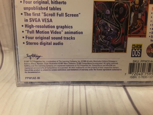 VTG Pinball Warriors PC CD-ROM DOS SoftKey Mandadori 1997 & Atari Anniversary Ed - Picture 5 of 7