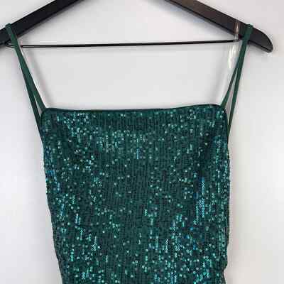 NWT Fashion Nova (M) Womens Shine Bright Sequin Mini Dress Ruched Green |  eBay