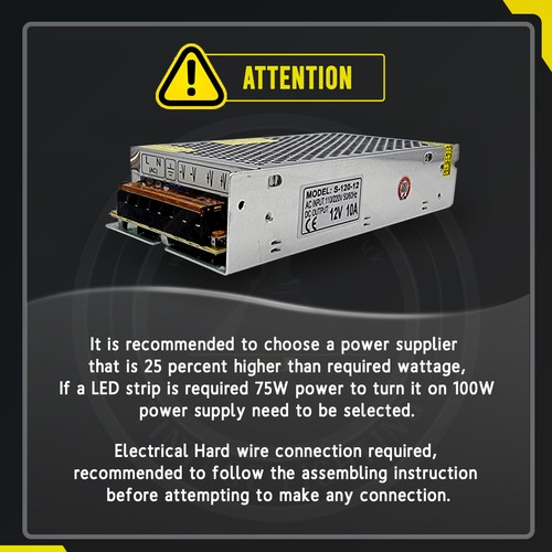 Fuente de alimentación 12V LED transformador 230V a 12V DC fuente de alimentación 15W - 720W fuente de alimentación conmutada - Imagen 14 de 58