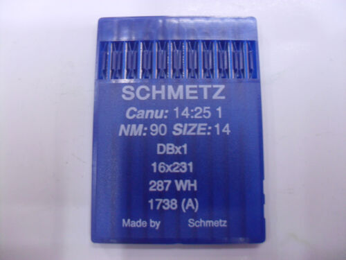 CARTINA DA 10 AGHI SCHMETZ SIST. 287 WH 1738 A PER MACCHINA CUCIRE INDUSTRIALE - Foto 4 di 7