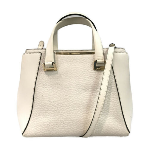 Jimmy Choo 2 way handbag shoulder bag strap women's White - Picture 1 of 8