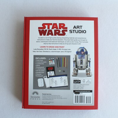 Star Wars ART STUDIO BOOK learn to draw & paint Luke Han Leia R2